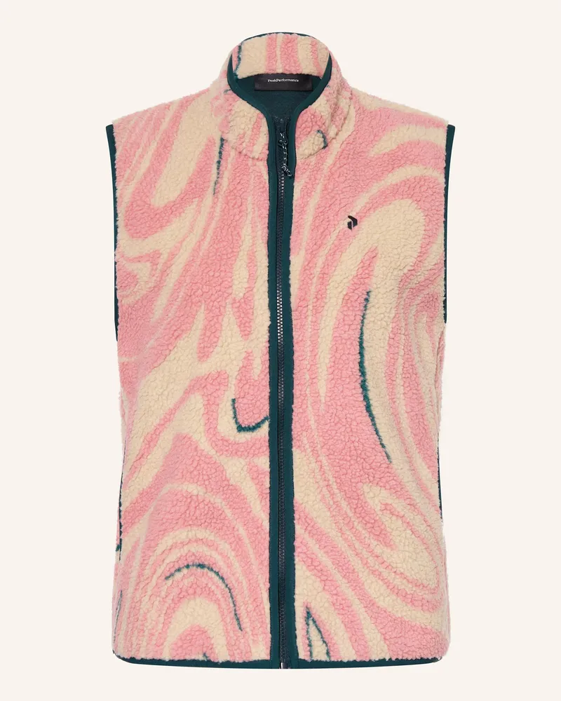 Peak Performance Teddyfell-Weste GRAPHIC PILE Rosa