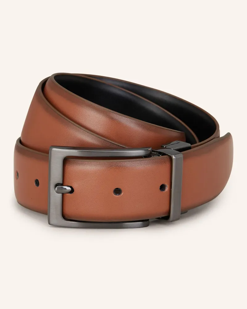 Monti Ledergürtel FLORENZ zum Wenden Hellbraun