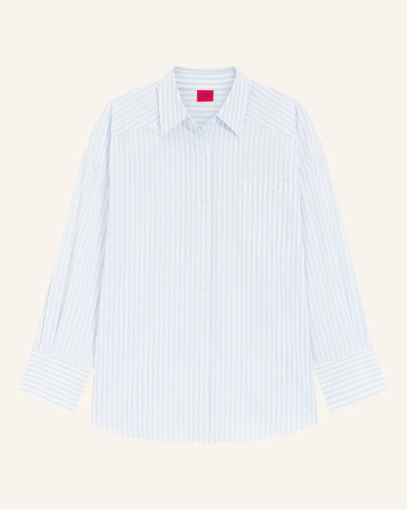 HUGO BOSS Oversized-Hemdbluse EUSTYNA Hellblau