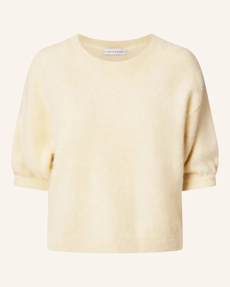 KIEFERMANN Kurzarm-Pullover Taciana Mit Cashmere gelb Gelb