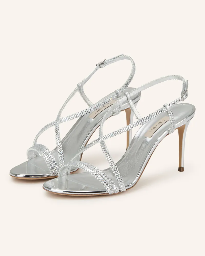 Casadei Sandaletten Josephine Julia Mit Schmucksteinen silber Silber