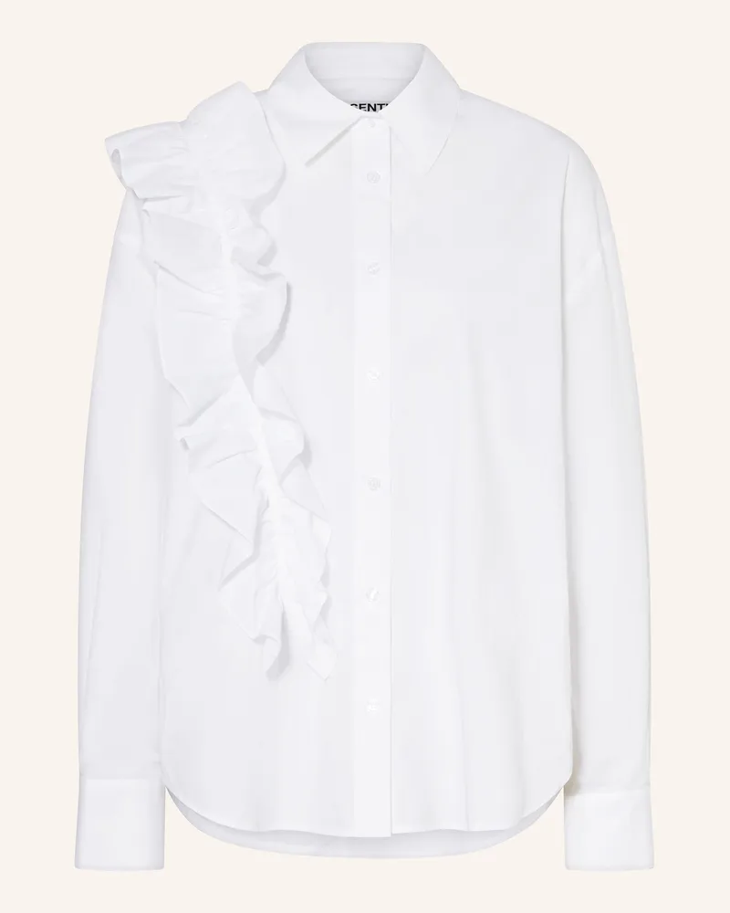 Essentiel Hemdbluse IBODY mit Rüschen Weiss