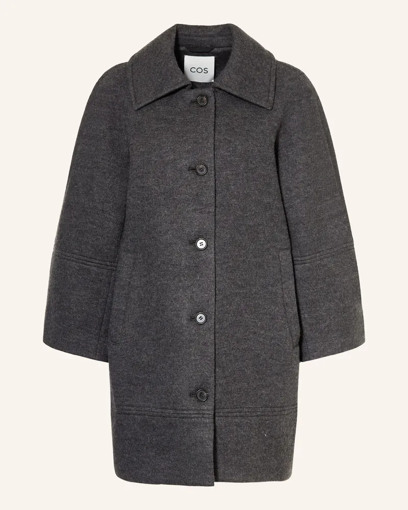 COS Wollmantel grau Dunkelgrau