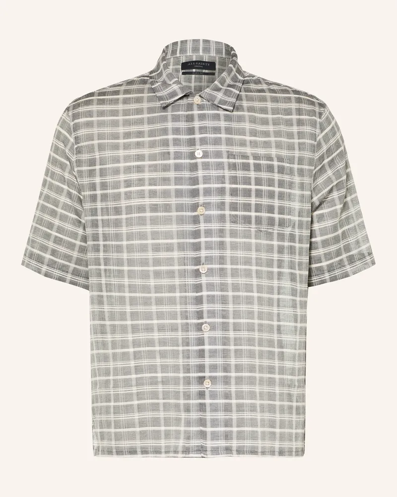 AllSaints Kurzarm-Hemd Sandy Comfort Fit grau Grau
