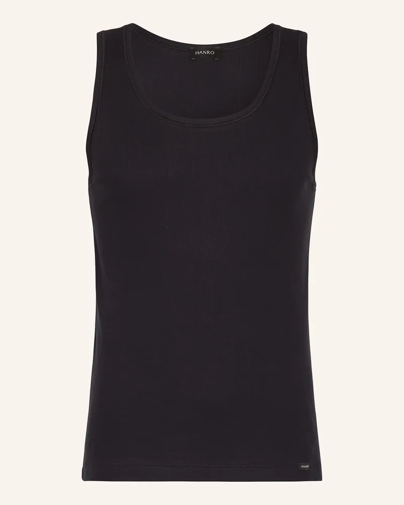 Hanro Unterhemd Cotton Essentials schwarz Schwarz