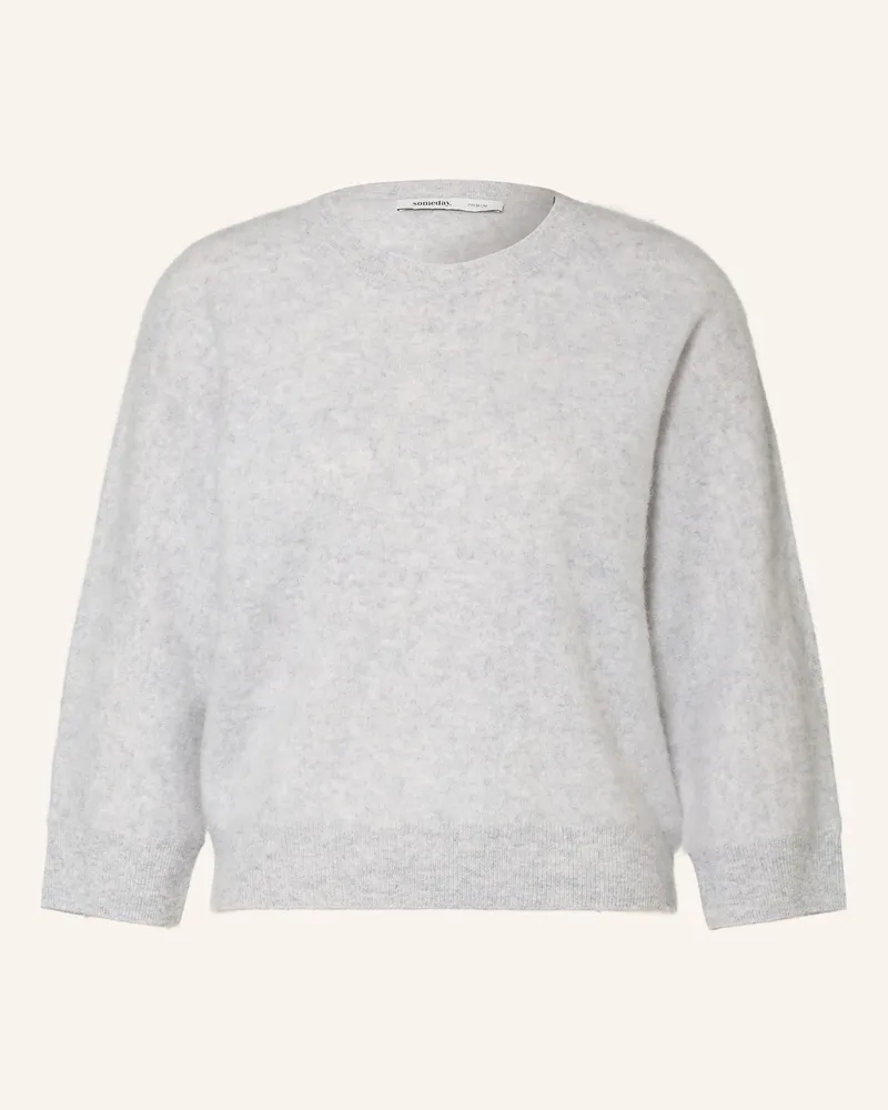 someday. Cashmere-Pullover Twilla Mit 3/4-Arm grau Hellgrau