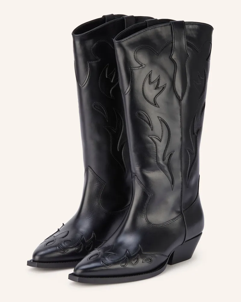 Sandro Cowboy Boots schwarz Schwarz