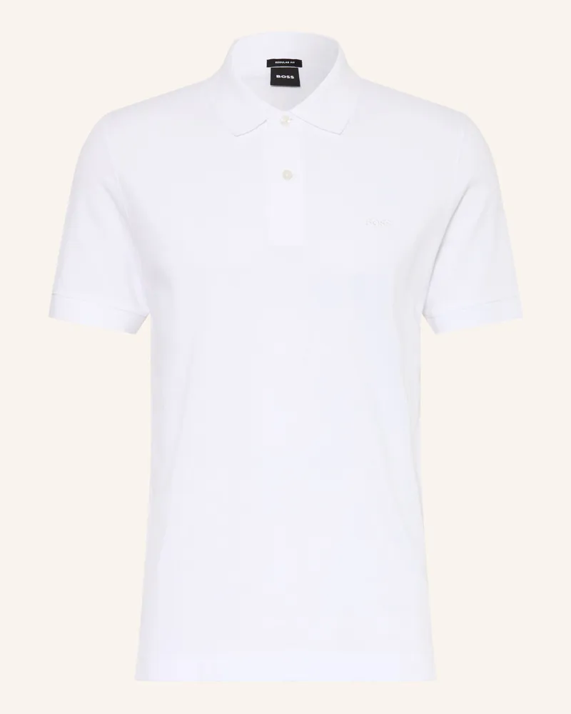HUGO BOSS Piqué-Poloshirt PALLAS Regular Fit Weiss