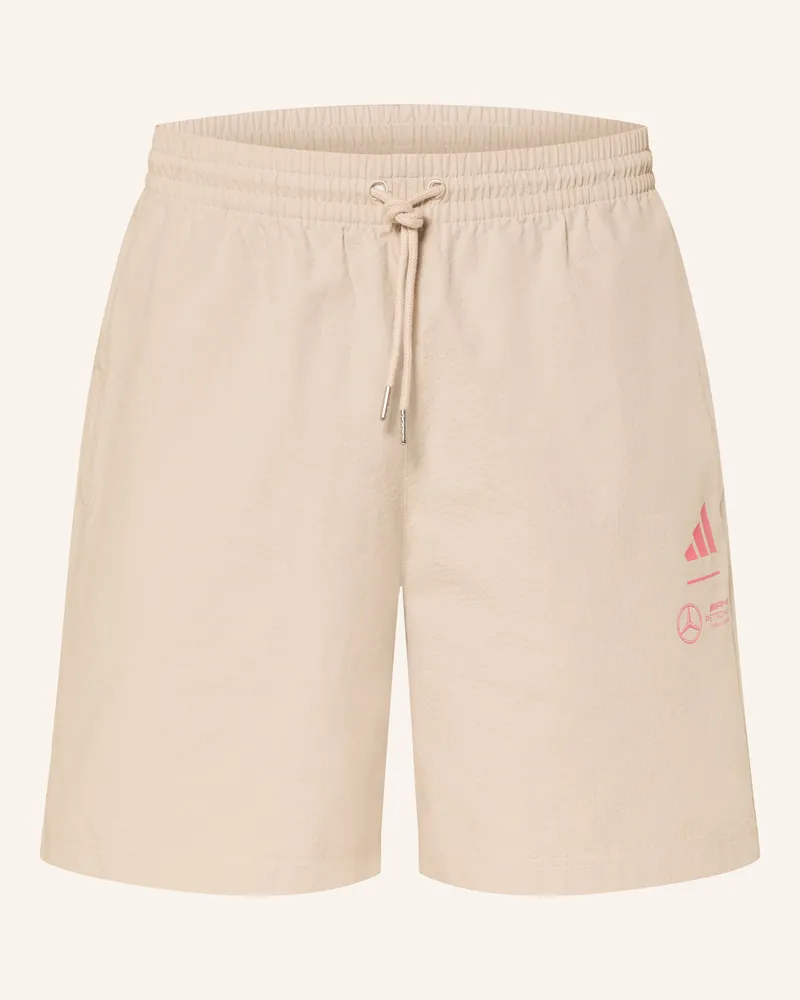 adidas Shorts MERCEDES - AMG PETRONAS FORMULA ONE TEAM Beige