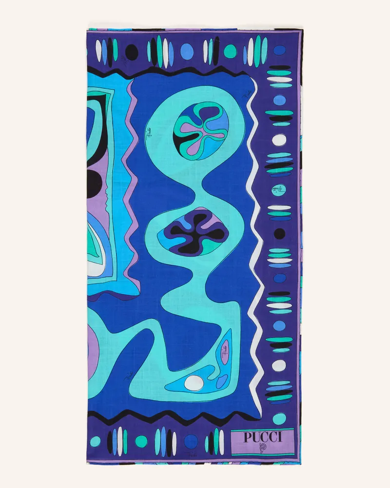 Emilio Pucci Tuch blau Dunkelblau