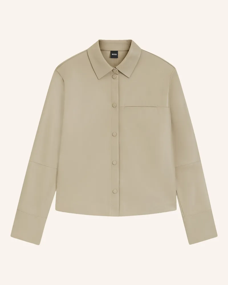 HUGO BOSS Casual Bluse SURI Regular Fit Beige
