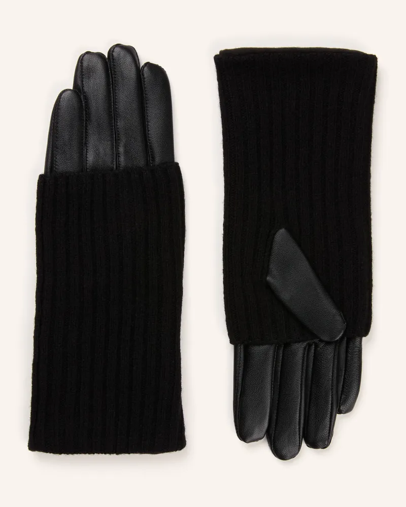 Samsøe & Samsøe Lederhandschuhe Salaras schwarz Schwarz
