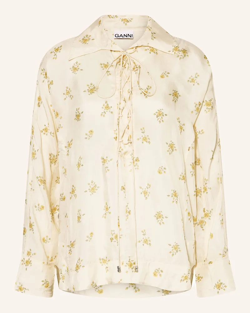 Ganni Blusenshirt weiss Creme