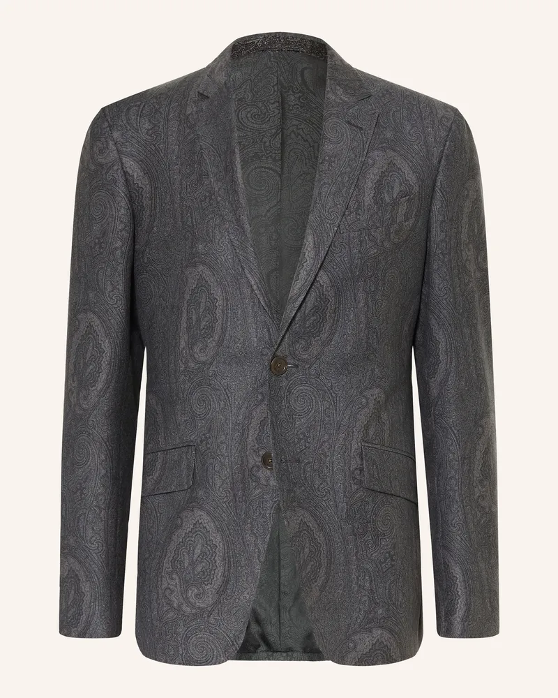 Etro Sakko Regular Fit grau Dunkelgrau