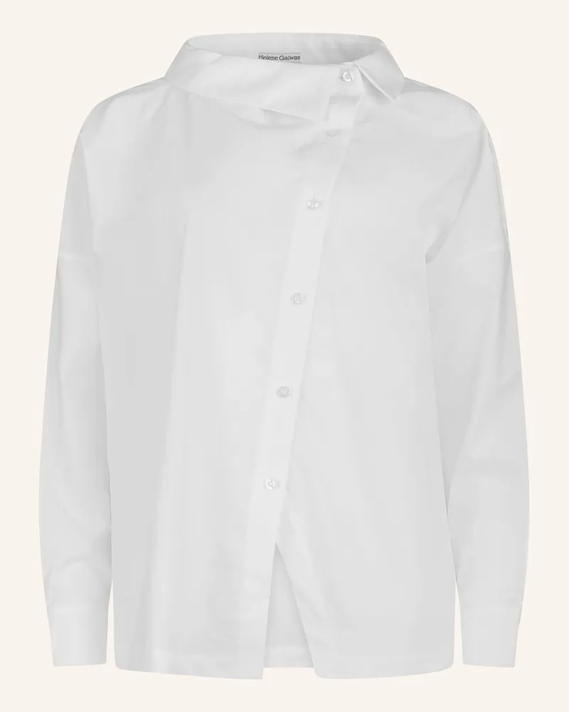Helene Galwas Lockere Bluse Mit Stehkragen Jackie weiss Weiss