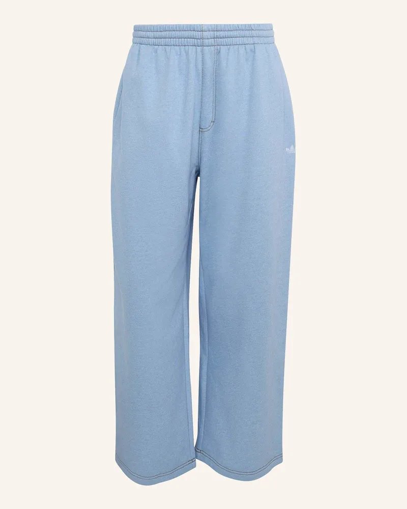 adidas Trefoil Essentials Baggy-Hose, Meliert, Beinabschlüsse Ohne Saum blau Hellblau