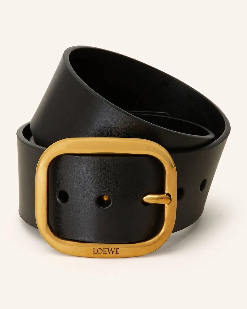Loewe Ledergürtel schwarz Schwarz