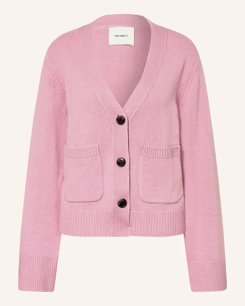 Lisa Yang Strickjacke Danni Aus Cashmere rosa Rosé