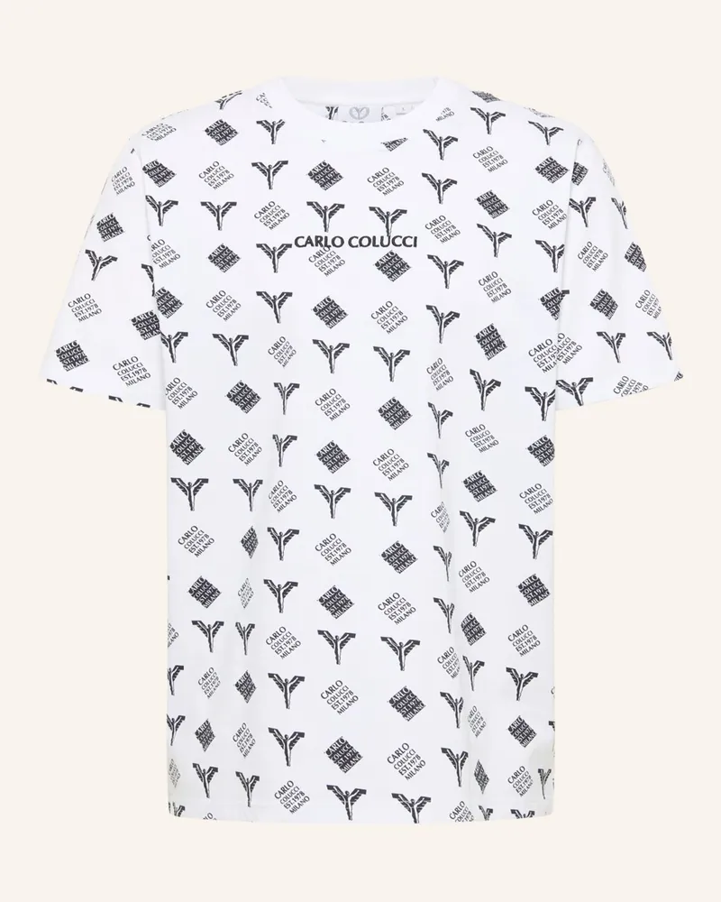 Carlo Colucci Logo T-Shirt - Black Friday FALCHI Weiss
