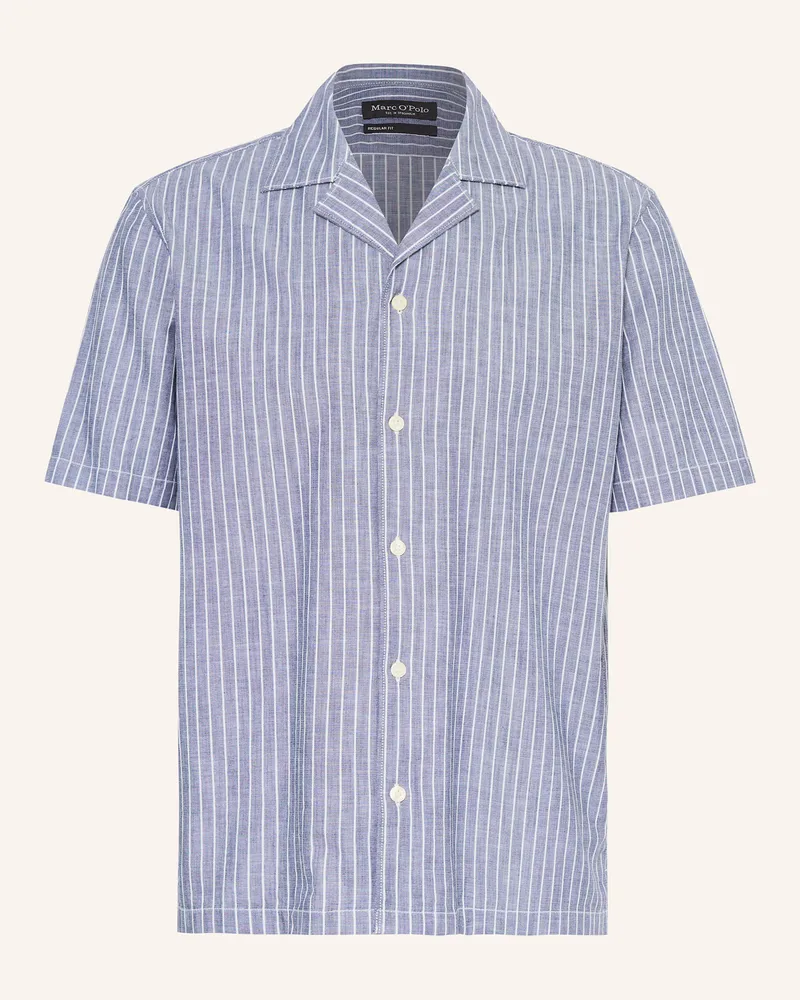 Marc O'Polo Resorthemd Regular Fit Blaugrau