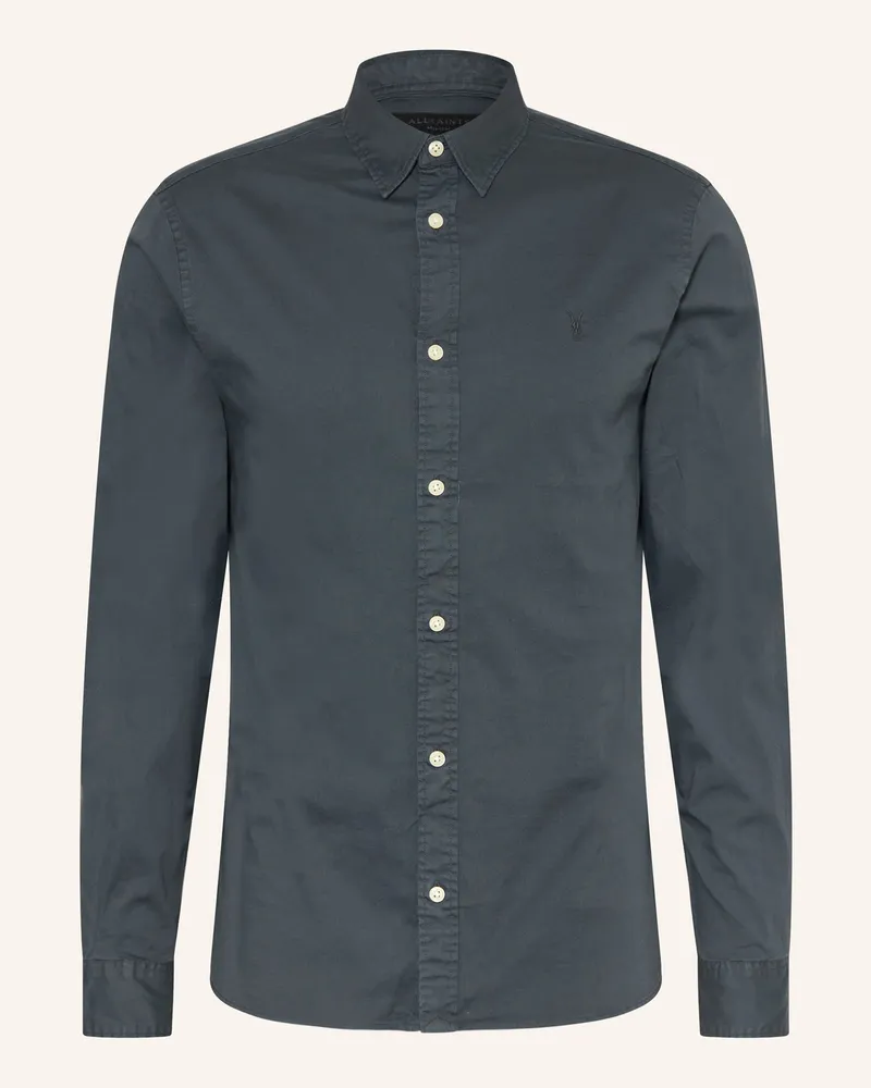 AllSaints Hemd HAWTHORNE Slim Fit Dunkelblau