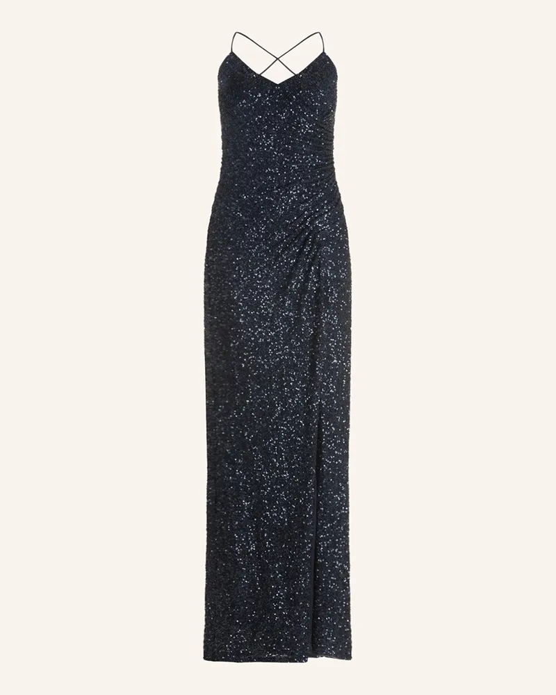 Vera Mont Abendkleid mit Pailletten Dunkelblau