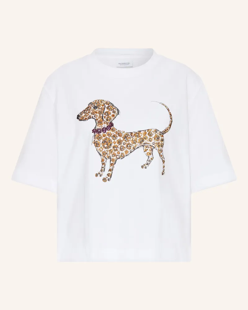 Rich&Royal T-Shirt Mit Schmucksteinen weiss Weiss