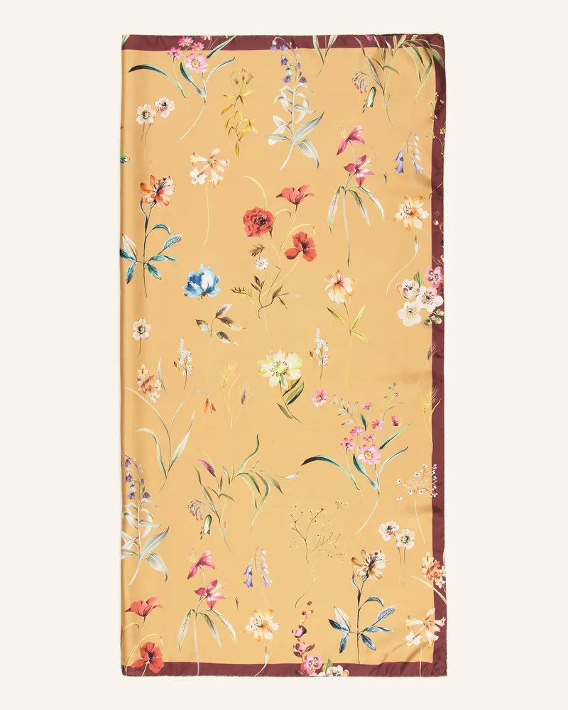 Barbieri Seidentuch beige Cognac