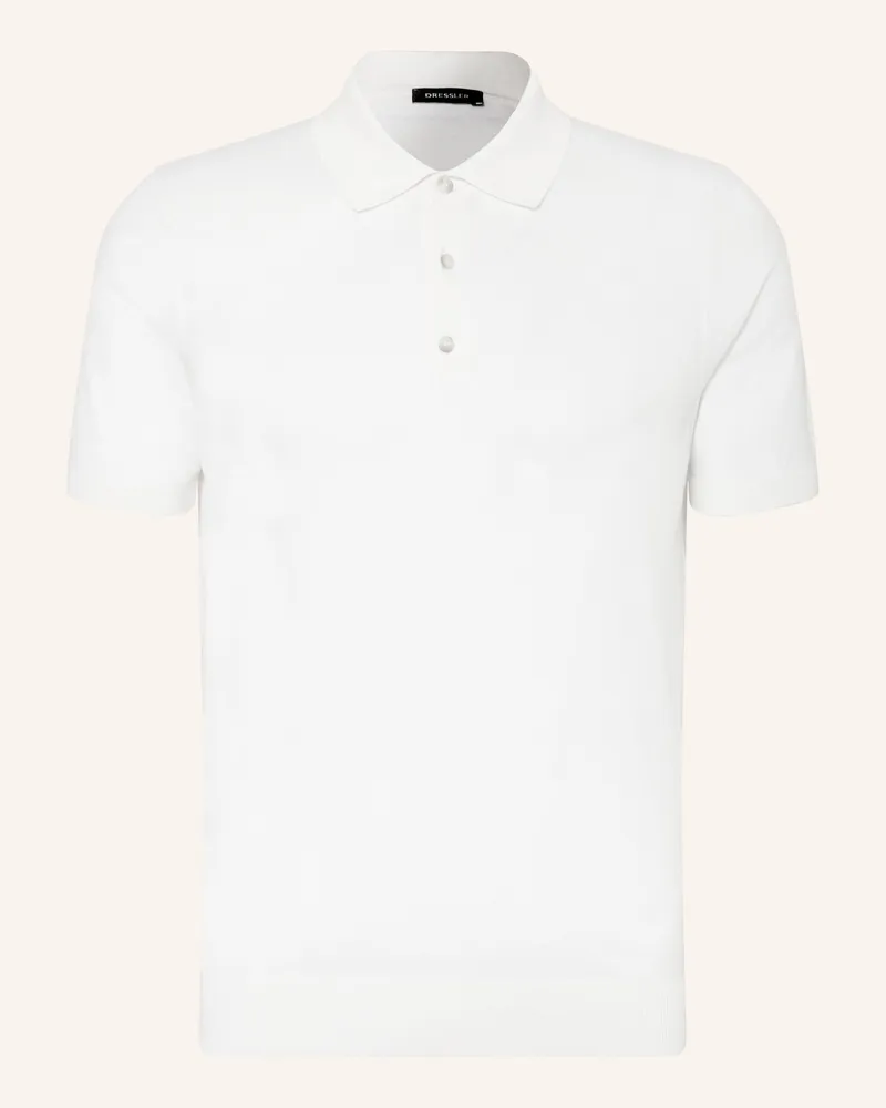 Dressler Strick-Poloshirt weiss Weiss