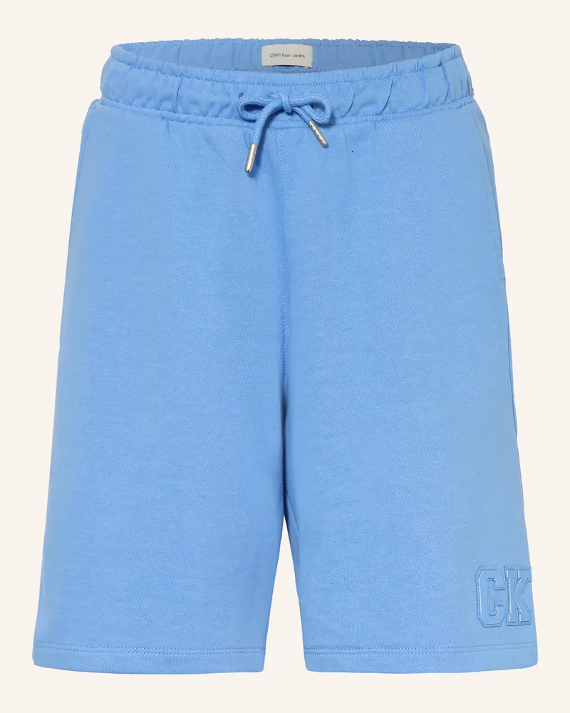 Calvin Klein Sweatshorts blau Hellblau