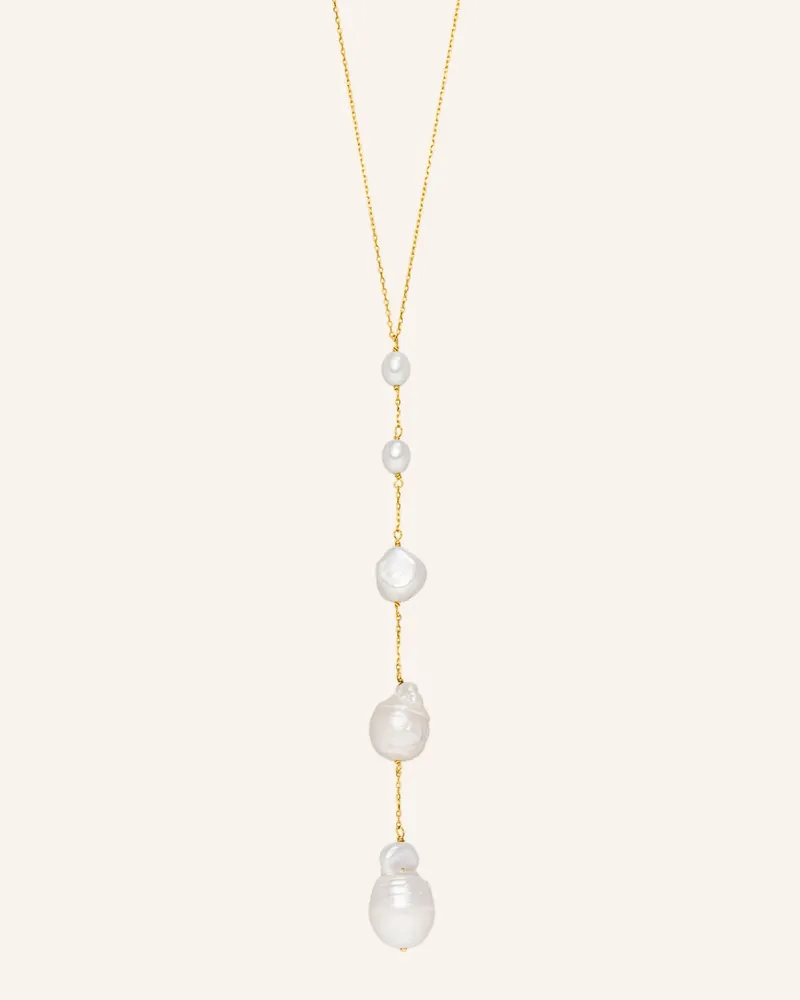 Leaf Halskette Barock Perls Aus 14 Karat Gelbgold gold Gold