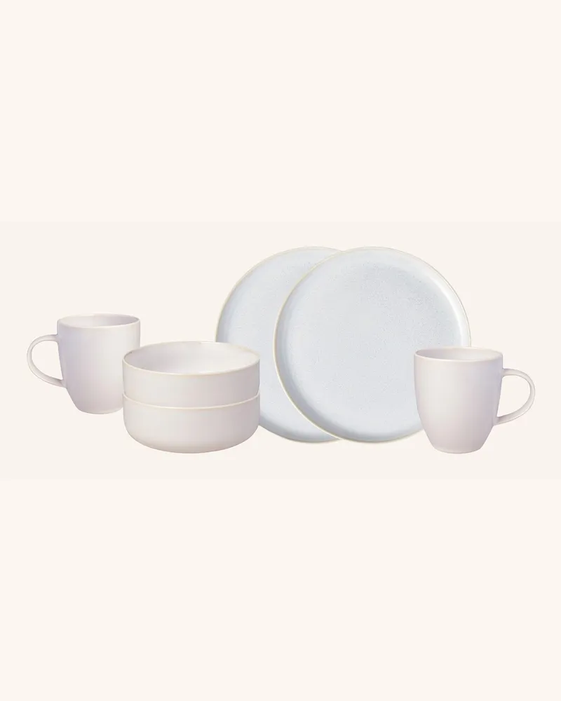 Villeroy & Boch Fruehstuecks Set 6tlg. Crafted Cotton weiss Weiss