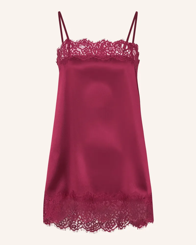 Darling Harbour Satintop Mit Spitze rot Bordeaux