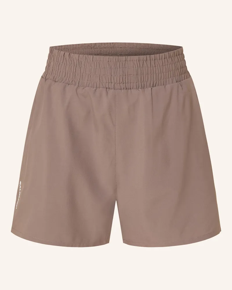 Salomon 2-In-1-Laufshorts Shkout Core braun Taupe