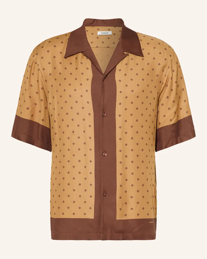 Sandro Resorthemd Regular Fit braun Beige