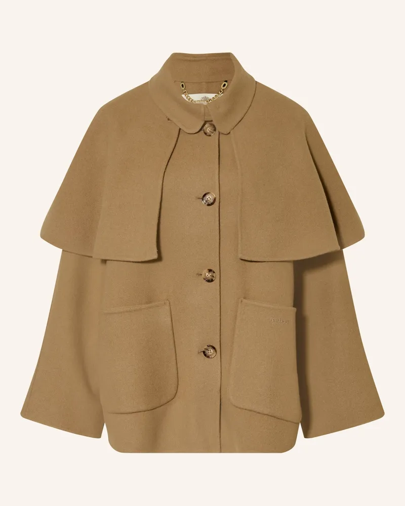 Barbour Jacke Aggy Mit Abnehmbarem Cape beige Camel