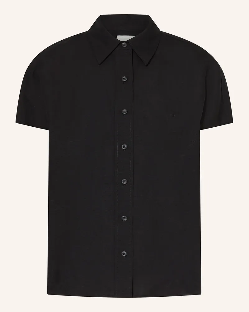 Calvin Klein Hemdbluse Mit Leinen schwarz Schwarz