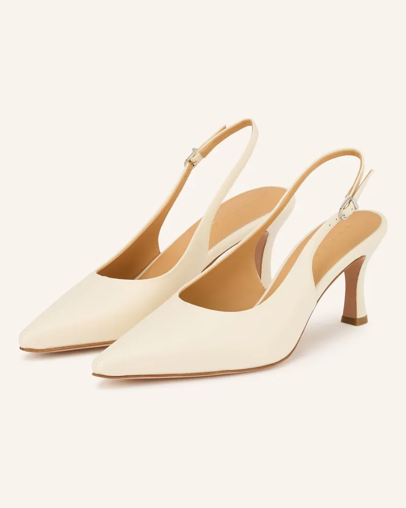 Unützer Slingpumps weiss Creme