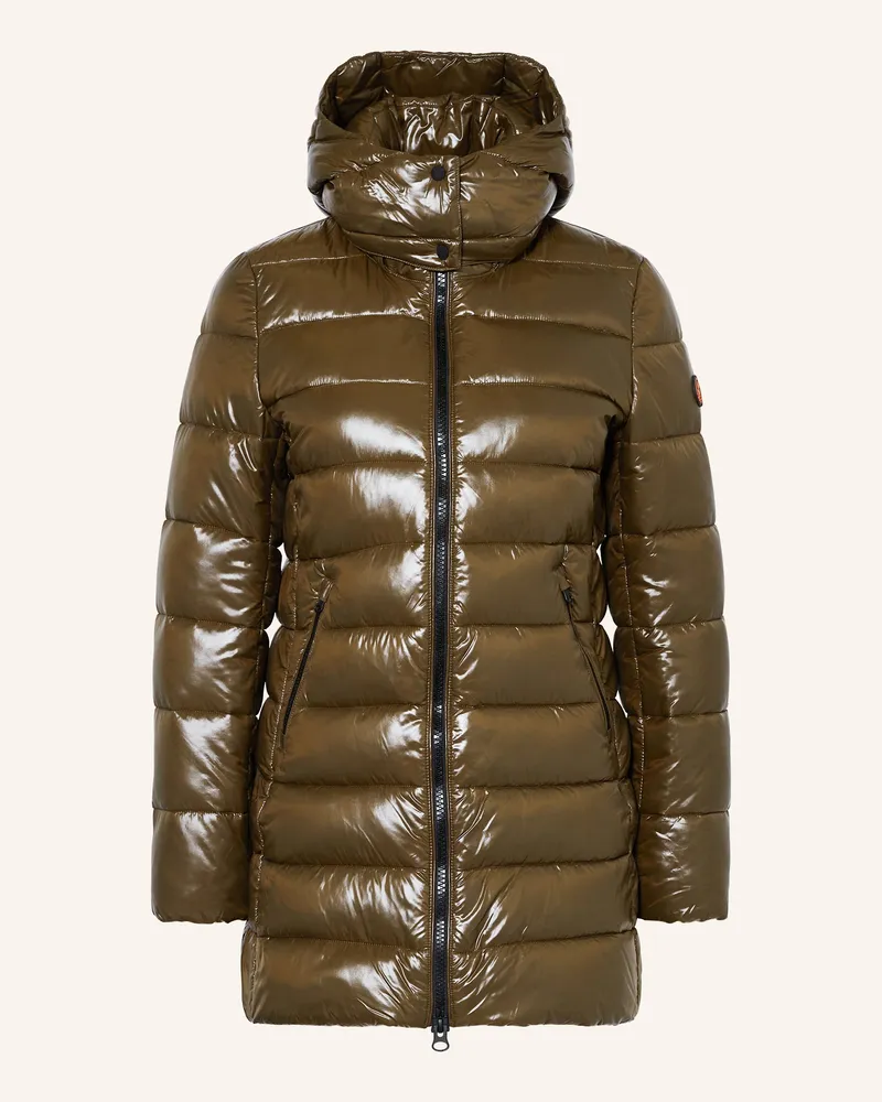 Save The Duck Steppjacke mit abnehmbarer Kapuze Khaki