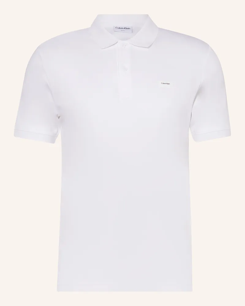Calvin Klein Jersey-Poloshirt Slim Fit Weiss