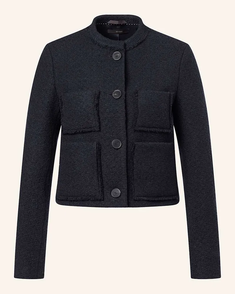 windsor. Bouclé-Jacke Blau