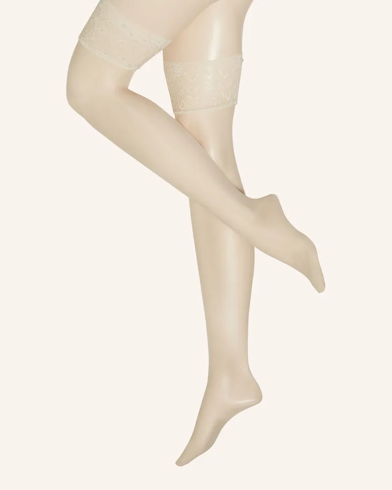 Falke Halterlose Strümpfe Seidenglatt beige 2579
