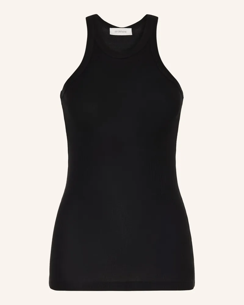 SPORTMAX Top Fumato schwarz Schwarz