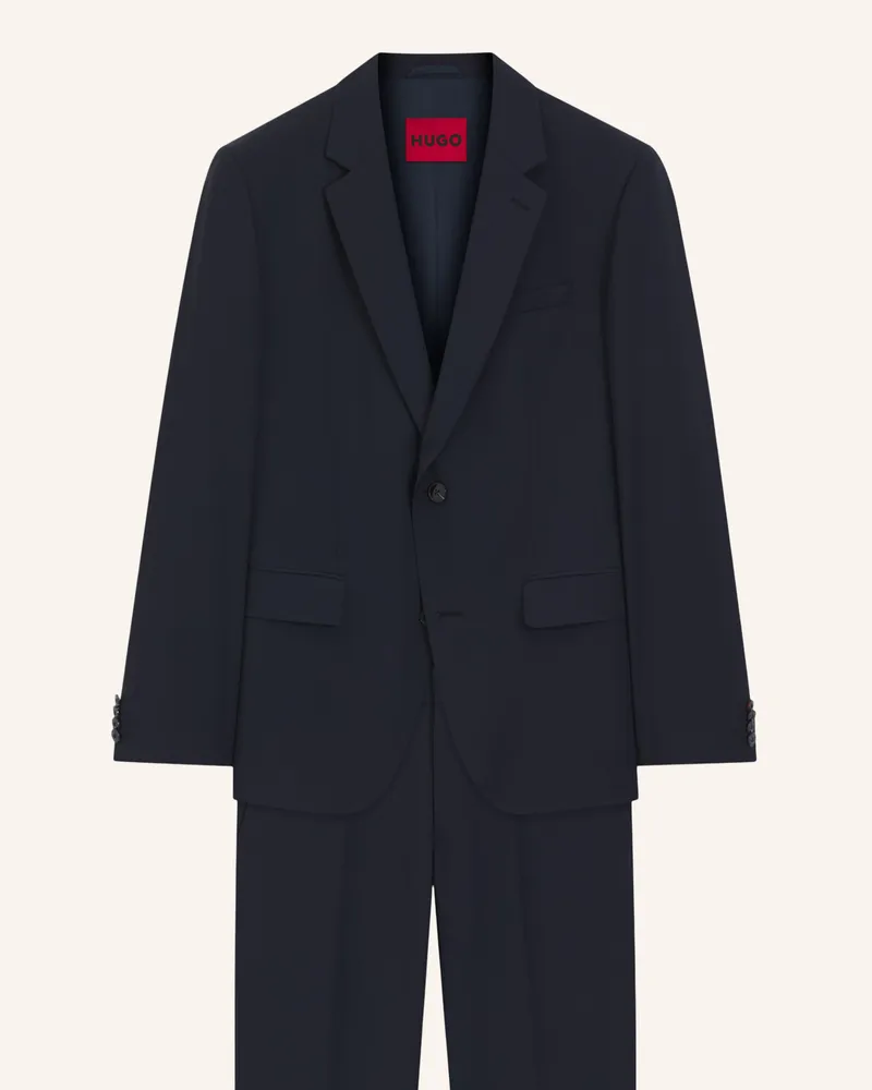 HUGO BOSS Anzug Henry-getlin253x-Mh Slim Fit blau Dunkelblau