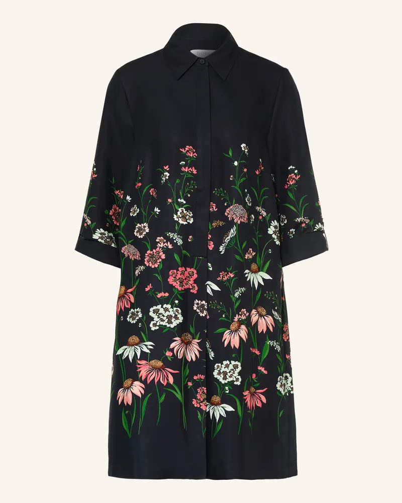 HOBBS London Hemdblusenkleid Marci Mi 3/4-Arm blau Schwarz