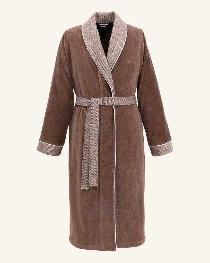 HUGO BOSS Bademantel Lord gruen Braun