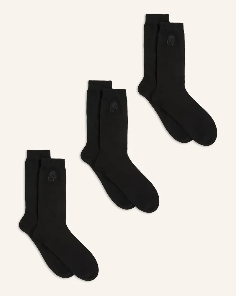 Karl Lagerfeld 3er-Pack Socken schwarz Schwarz