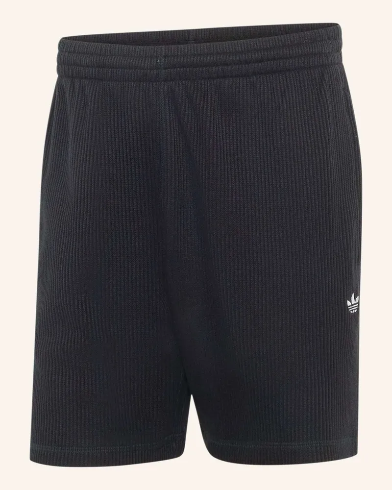adidas Trefoil Essentials Waffelstrick-Shorts schwarz Schwarz