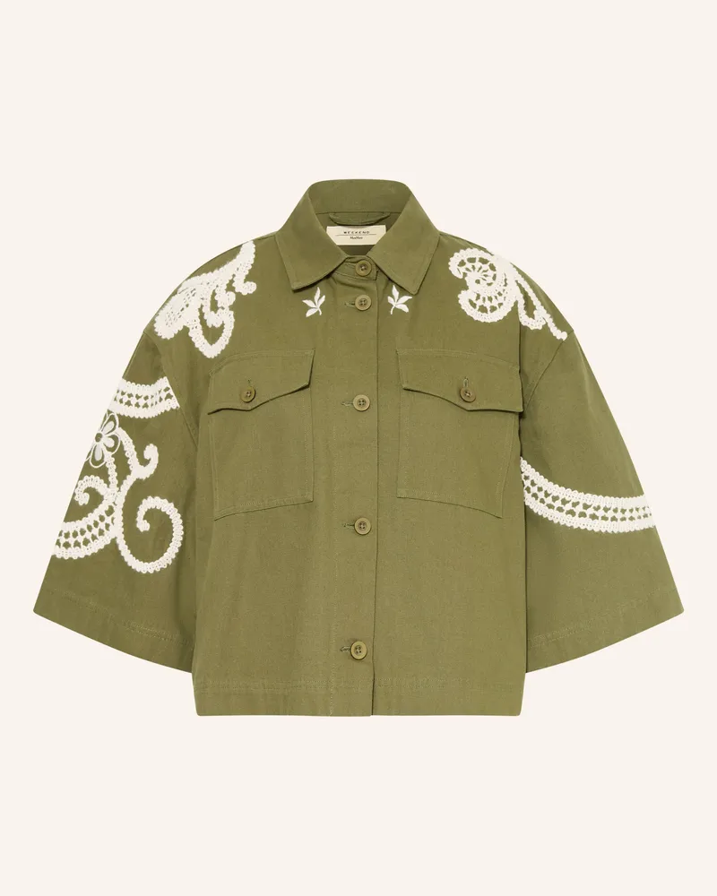 Max Mara Overjacket COMO mit 3/4-Arm Grün