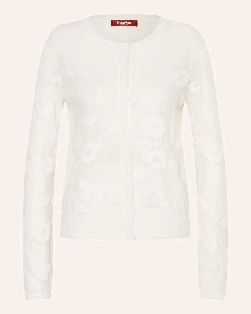 Max Mara Strickjacke Curzio weiss Weiss